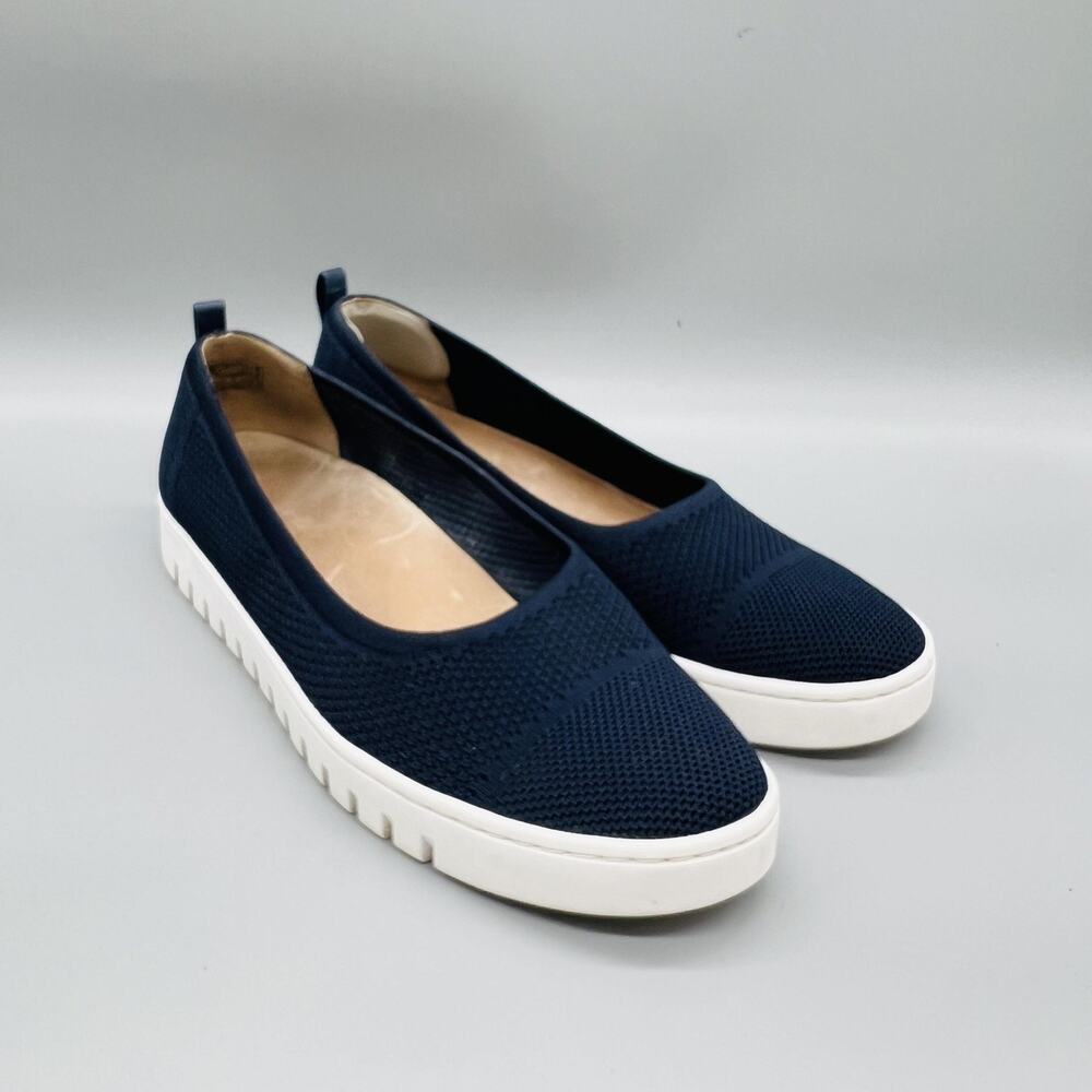 Vionic Shoes Womens 9.5 Blue Knit Uptown Skimmer Ballet Flats Slip On Comfort - Picture 2 of 11